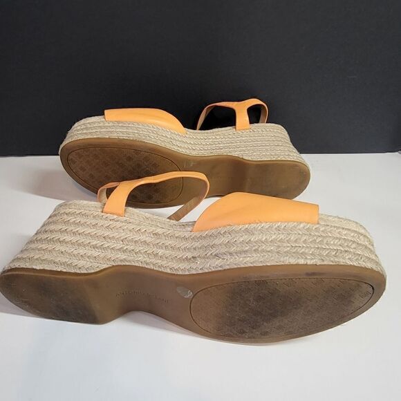 Antonio Melani Peach Colored Wedge Sandals - Picture 8 of 9